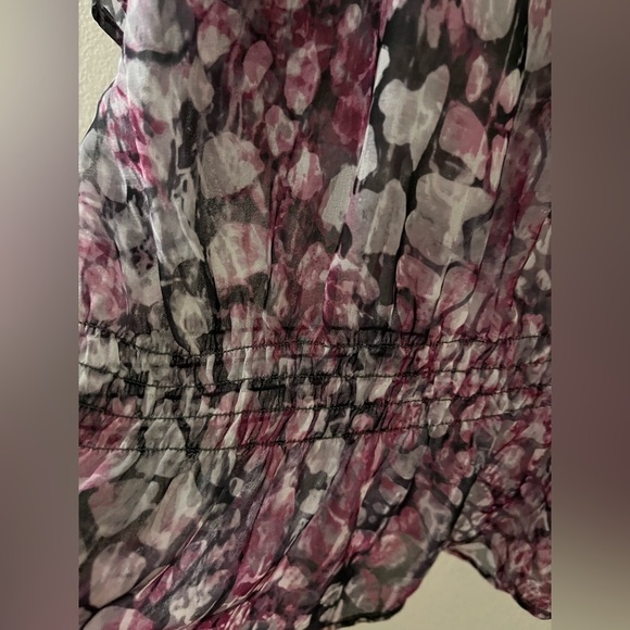 Chico’s  Sheer Scoop Neck Elastic Waist 3/4 sleeve Blouse Medium 8 Chico’s 1 - Picture 5 of 6